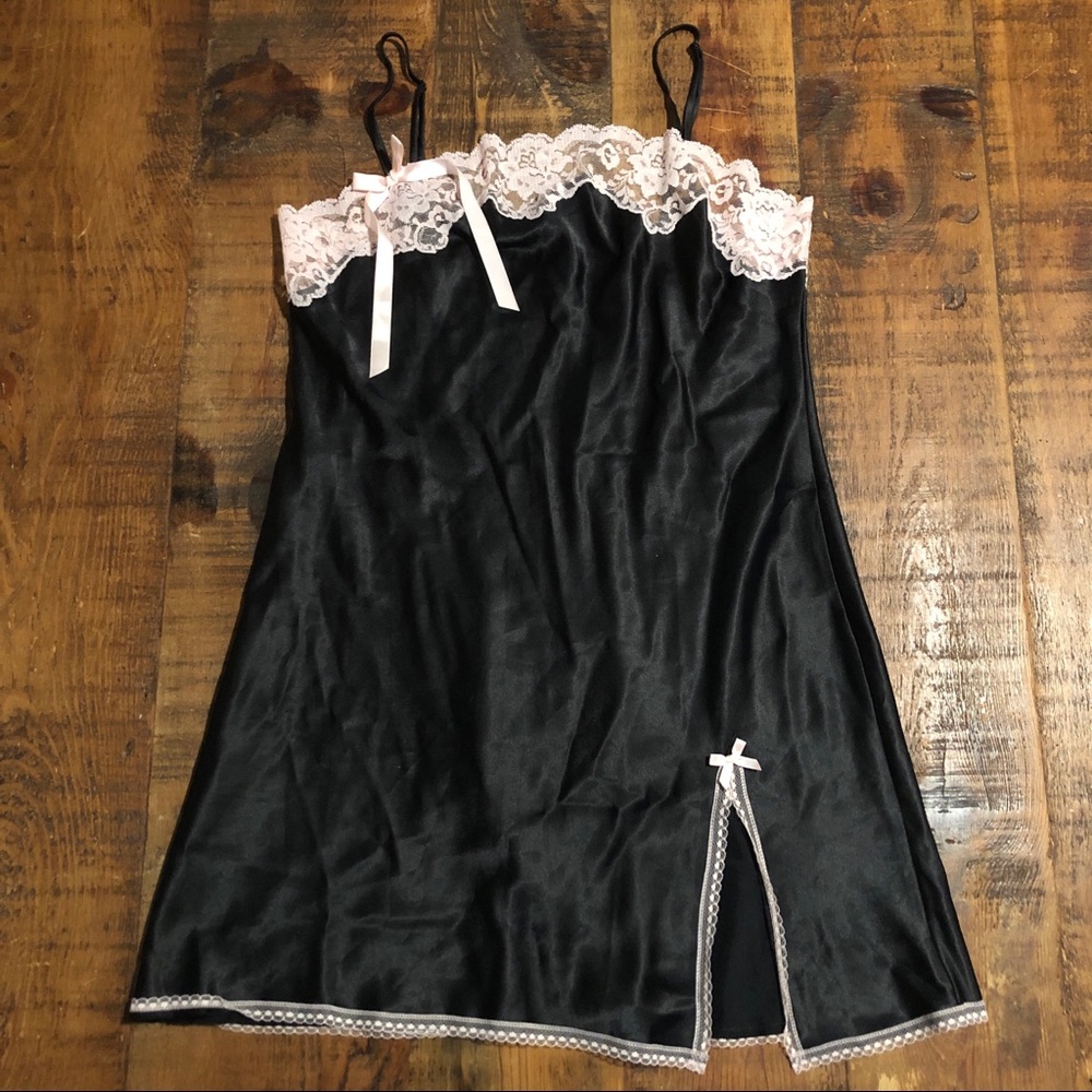 Black and Light Pink Victoria’s Secret Chemise